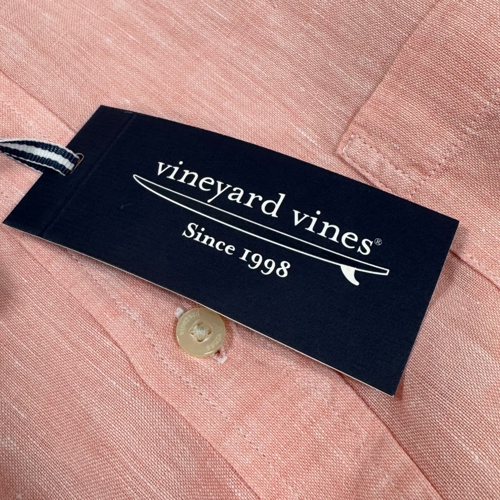 Vineyard Vines Surfside Solid Linen Button Down S… - image 6